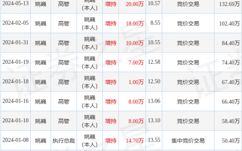 首都在线：5月27日高管姚巍增持股份合计15.85万股