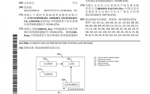 宁德时代公布国际专利申请：“集流体检测系统及方法”
